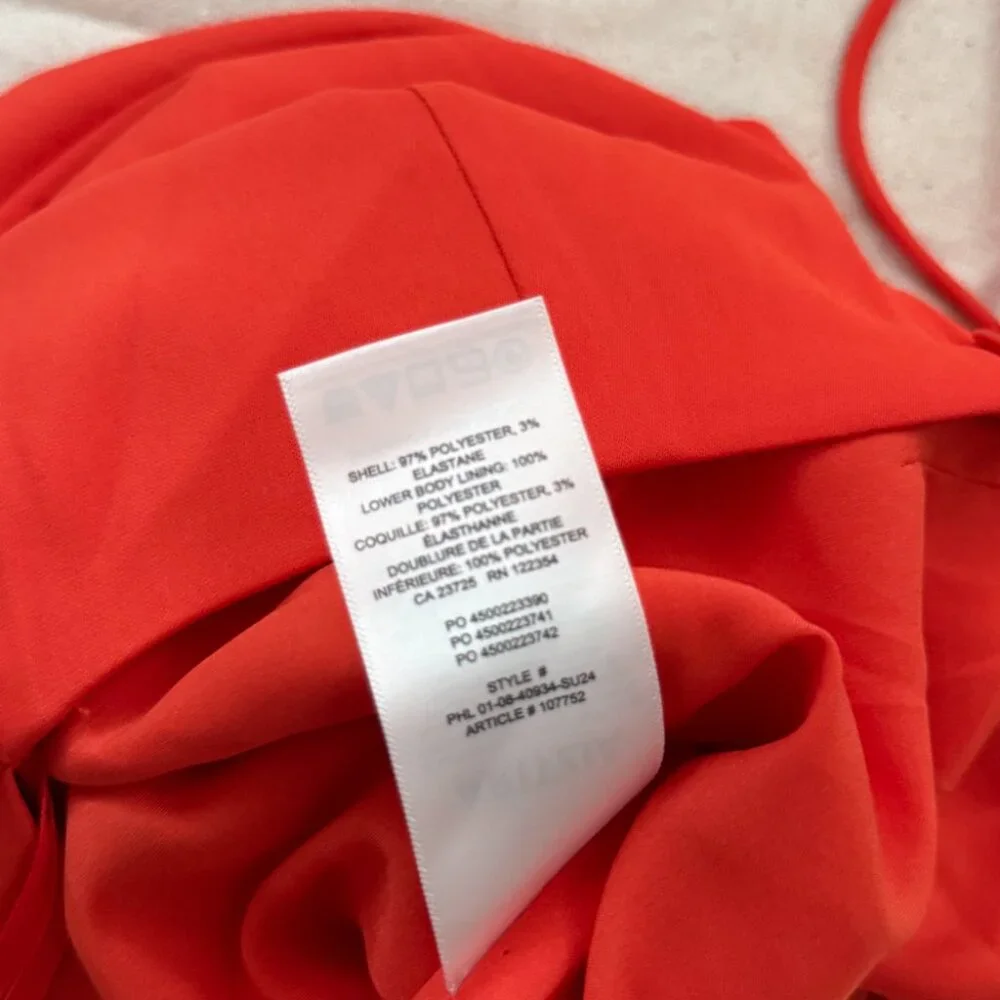 *NWT* Babaton | Success Matte Satin Midi Dress - Sz 6 / Hot Cheeky Red - Picture 10 of 12